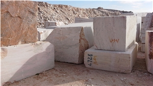 Estremoz Marble Blocks Commercial, White Marble with Veins