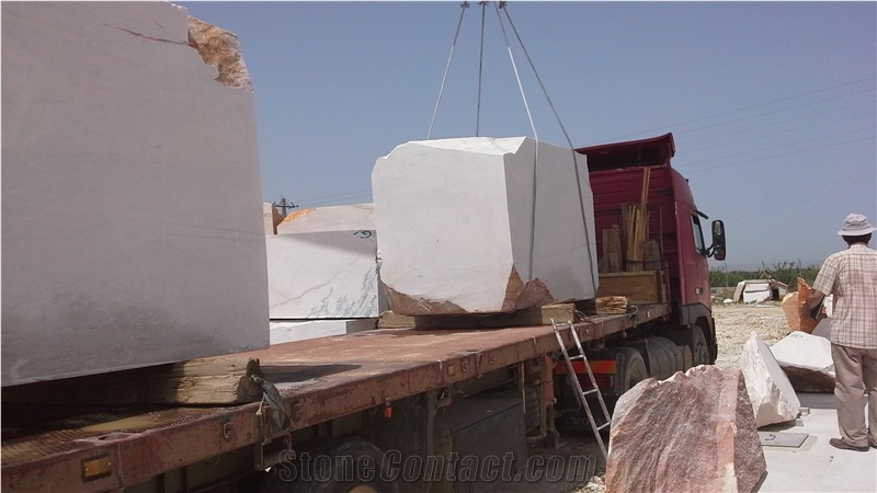 Estremoz White Luxury Marble Block, Branco Estremoz Extra, White Portugal Marble Block