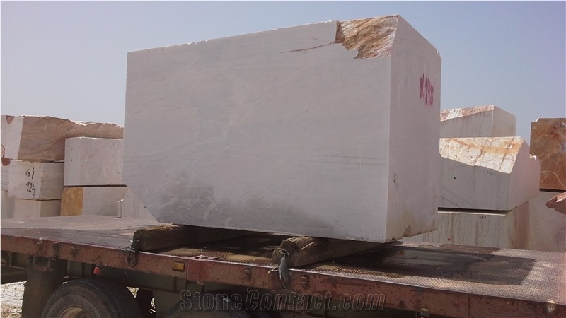 Estremoz White Luxury Marble Block, Branco Estremoz Extra, White Portugal Marble Block