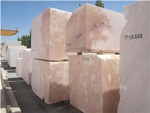 Pink Marble Blocks with Black Veins