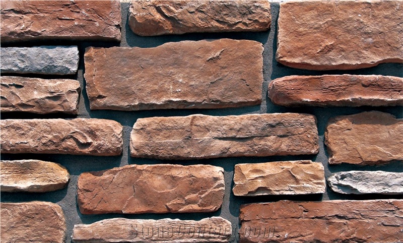 Brown Art Series Cement Artificial Stone Wall Panels