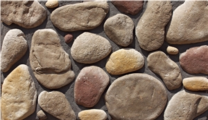 Pebble Stone Artificial Cement Cultured Stone Wall Decor