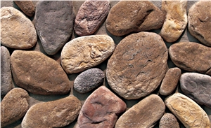 Pebble Stone Artificial Cement Cultured Stone Wall Decor