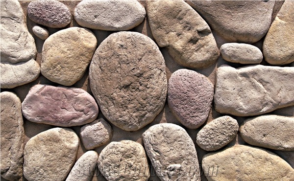 Pebble Stone Artificial Cement Cultured Stone Wall Decor