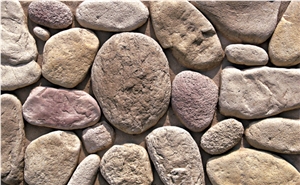 Pebble Stone Artificial Cement Cultured Stone Wall Decor