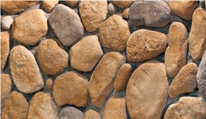 Pebble Stone Artificial Cement Cultured Stone Wall Decor