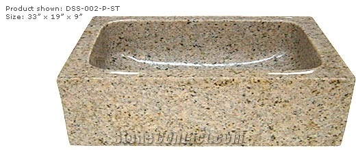 Yellow Rustic Granite Stone Sink for Sale