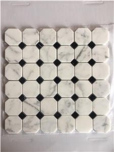 Calacatta Carrara Wall Mosaic/ Floor Mosaic / Polished Mosaic Split/Mosaic Pattern /Thin Laminated Mosaic /Laminated Mosaic Terry Stone
