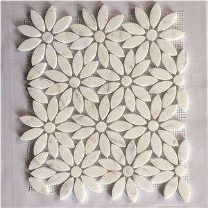 Calacatta Marble Mosaic, Wall Mosaic/ Floor Mosaic Polished Mosaic Split/Mosaic Pattern / Manmade Stone Mosaic Pattern /Thin Laminated Mosaic