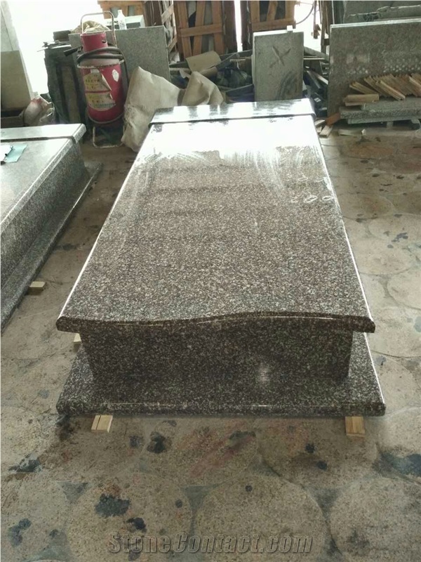 G664 Poland Monument, Luoyuan Bianbrook Brown, Black Spots Brown Granite, Copper Brown, Fu Rose Granite Western Style Monuments and Headstone, Gravestones, Tombstone