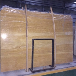 High Quality Iran and Turkey Natural Stone -Yellow Travertine Big Slabs and Tiles for Wall and Flooring Cover -Owned Factory