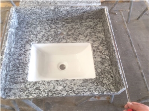 High Quality Seaflower Granite Countertops Customized Bathroom Vanity Tops Bath Top with Splashes