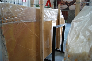 Mexico Natural Yellow Onyx Polished Slabs & Tiles for Bar Tops ,Walling , Tiling ,Orange Onyx for Table Tops Covering , Onyx Pattern
