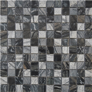 Multicolor Glass Mosaic Tile, Mixed with Ceramic Tile, All Kinds Of Color Choose, Square Shape Mosaic for Floor & Wall