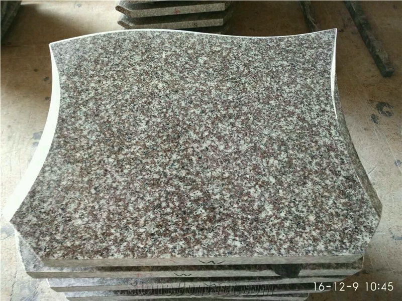 New China Cheap G664 Luna Pearl Granite Slabs, Luoyuan Bianbrook Brown, Black Spots Brown Granite, Copper Brown, Fu Rose Granite Western Style Monuments and Headstone ,Gravestones ,Tombstone