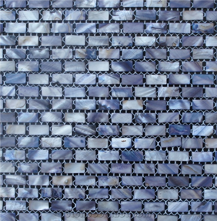 New Design and Popular Purple Pearl Shell Chips Mosaic Tiles Pattern for Wall and Floor Decoration -Supreme Quality