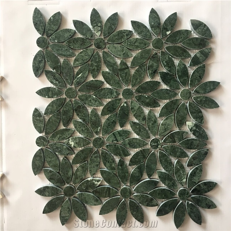 Verde Green Mosaic Series, Verde Green Mosaic,3d Glass Wall Mosaic/ Floor Mosaic Glass Mosaic Metal Mosaic Pearl Shell Mosaic Polished Mosaic Split/Mosaic Pattern / Manmade Stone Mosaic Pattern