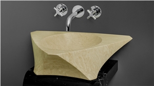 Yellow Marble Special Design Basin & Sink, Beige Natural Stone Sink for Kitchen & Bathroom, Cheap Polished Stone Sink Direct from Factory