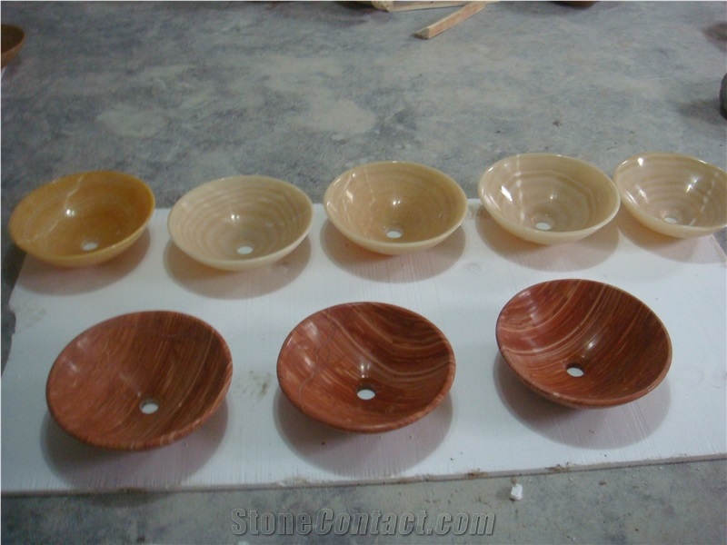 Yellow Marble Special Design Basin & Sink, Beige Natural Stone Sink for Kitchen & Bathroom, Cheap Polished Stone Sink Direct from Factory