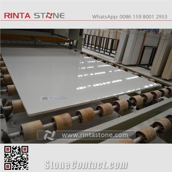 Snow White Artificial Stone,White Crystallized Stone Tiles & Slabs