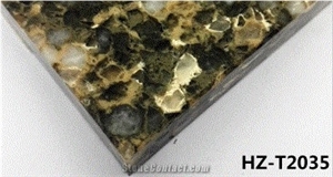 Black Brown Atificial Terrazzo Tiles Stone