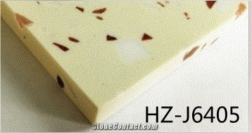 Black Brown Atificial Terrazzo Tiles Stone