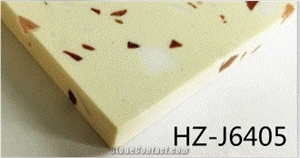 Black Brown Atificial Terrazzo Tiles Stone