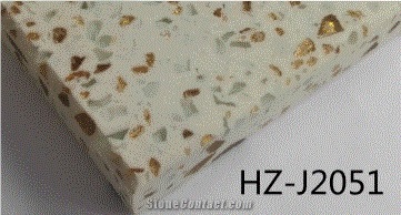 Beautiful White Atificial Terrazzo Tiles