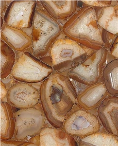 Graceful Semiprecious Stone Tiles Multi-Color Agate