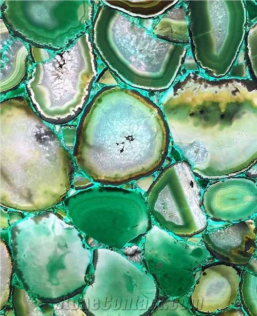 High Quality Multi-Color Semiprecious Stone Slabs