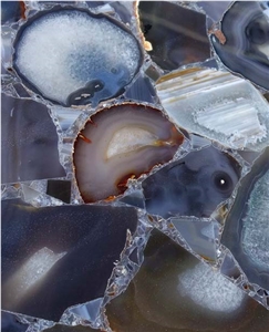 High Quality Multi-Color Semiprecious Stone Slabs