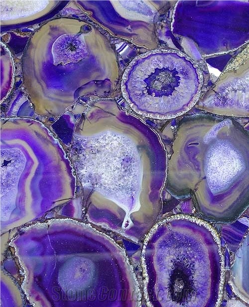 High Quality Multi-Color Semiprecious Stone Slabs