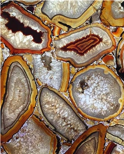 Semiprecious Stone Tiles Multi-Color Agate