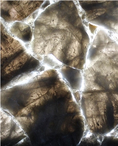 Lilac Semiprecious Stone Tiles Multi-Color Crystal
