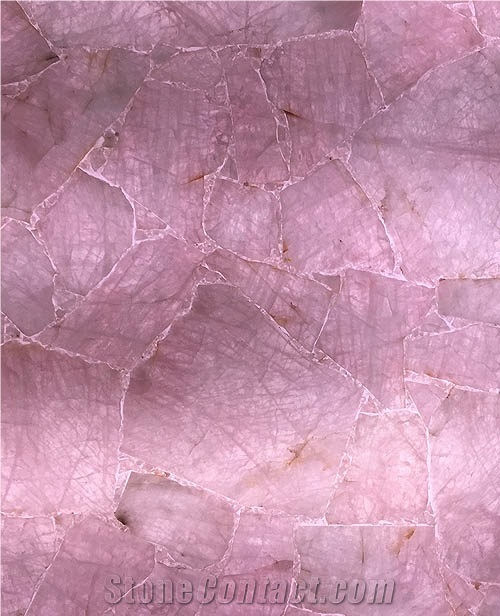 Lilac Semiprecious Stone Tiles Multi-Color Crystal