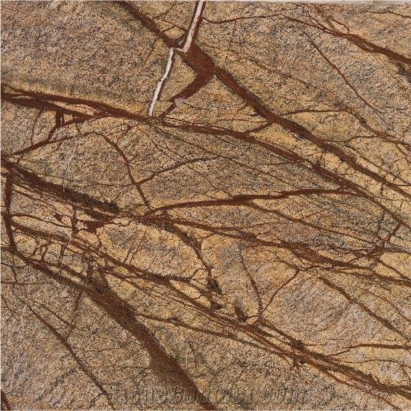 Factory Price Import Rainforest Brown Marble Slabs for Home Decoration