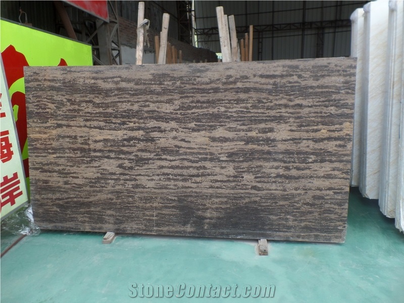 Professional Biggest Factory Brown Golden Beach Marble