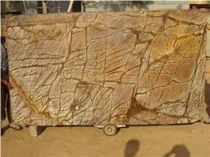 Professional Biggest Factory Rainforest Brown Marble Slabs,Tiles