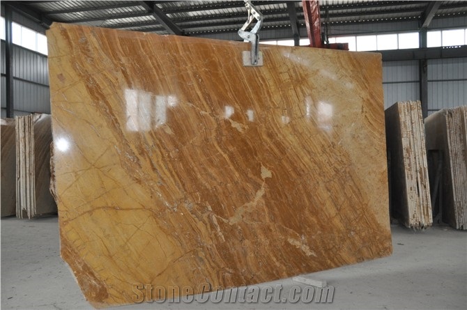 Top Quality Factory Price Copper Yellow Marble Floor Tile, China Yellow Marble