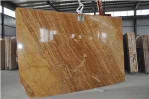 Top Quality Factory Price Copper Yellow Marble Floor Tile, China Yellow Marble