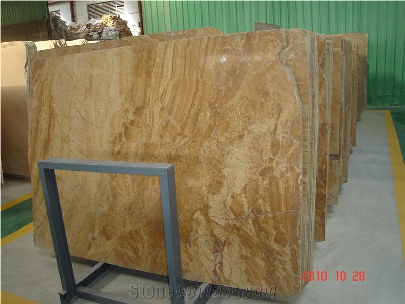 Top Quality Factory Price Copper Yellow Marble Floor Tile, China Yellow Marble