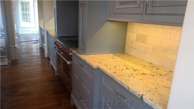 Snow Fall Granite Custom Kitchen Countertop