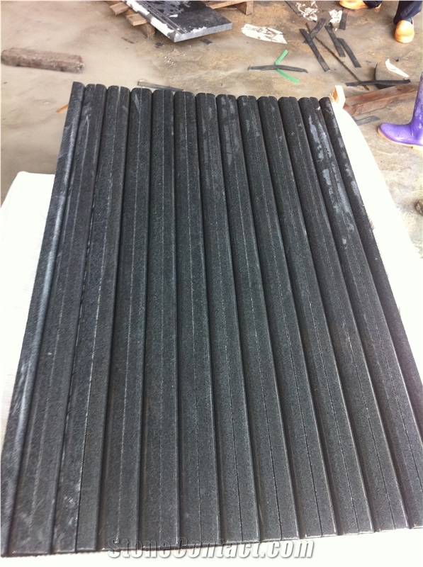 China Natural G654/G3554 Sesame Black Granite/China Nero Impala/Charcoal Black Granite Stairs&Steps, Anti-Slip Elevator Covering/Floor Paving/Building Project