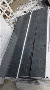 China Natural G654/G3554 Sesame Black Granite/China Nero Impala/Charcoal Black Granite Stairs&Steps, Anti-Slip Elevator Covering/Floor Paving/Building Project