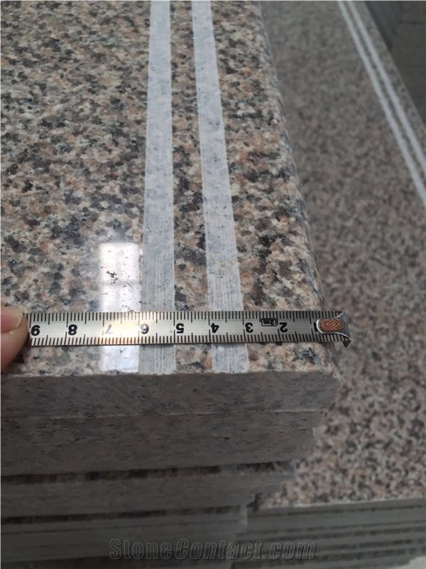 China Natural G657 Bianco Oriental Sunset/Light Pink/ Rosa Luna Granite Polished Stair&Step, Anti-Slip Elevator Covering/Floor Paving/Building Project