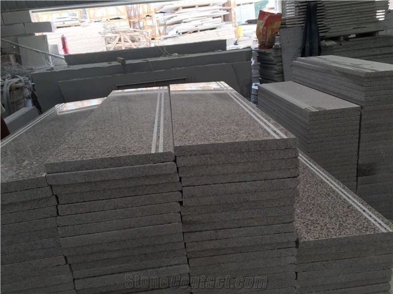 China Natural G657 Bianco Oriental Sunset/Light Pink/ Rosa Luna Granite Polished Stair&Step, Anti-Slip Elevator Covering/Floor Paving/Building Project