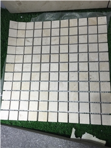 Tunisia Cream Cheverny Limestone Mosaics, Light Beige Cheverny Polished/Honed Tiles, Interior Wall and Floor Covering Stone, Bc-Lm2003