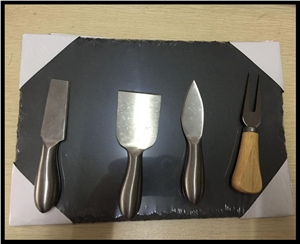 Black Slate Dinner Plate, Oval Shape Black Granite Coasters and Placemat, Slate Chopping Board Uk