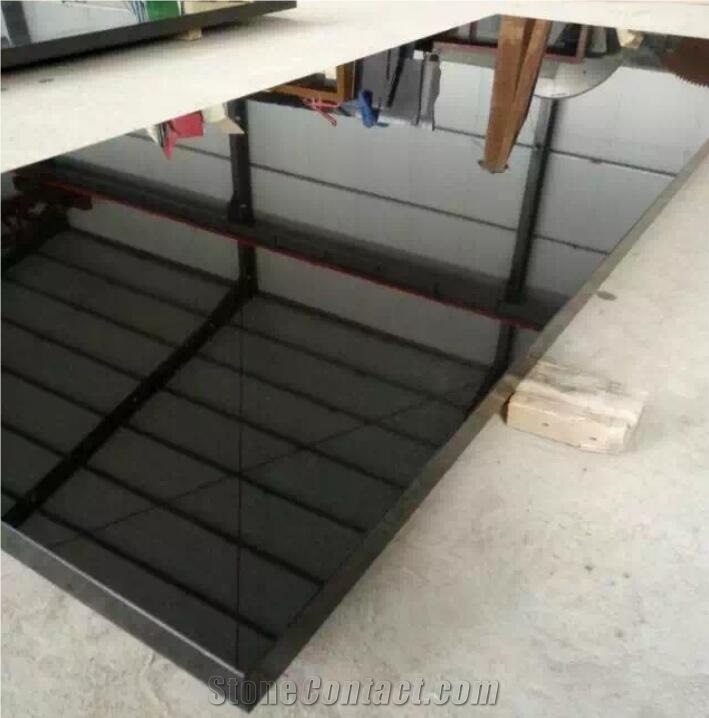 Fireplace Hearth Cut to Size, Granite Stove Hearth Solid Surface, Boxed and Lipped Black Granite Hearth Slab