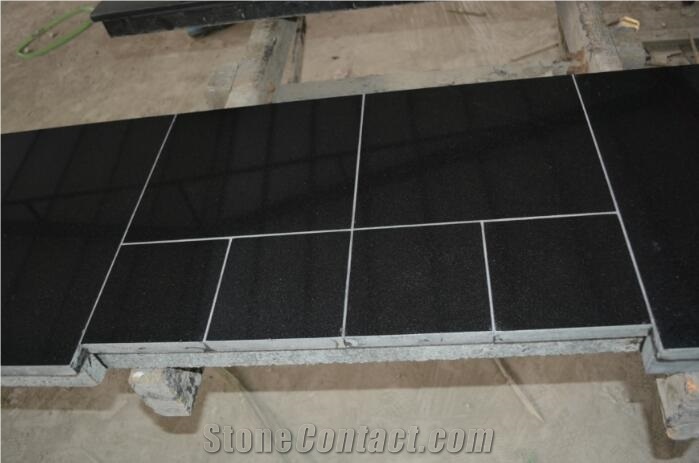 Fireplace Hearth Cut to Size, Granite Stove Hearth Solid Surface, Boxed and Lipped Black Granite Hearth Slab